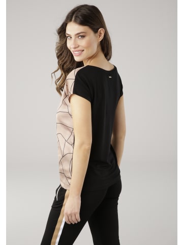 Laura Scott Shirtbluse in camelfarben-schwarz