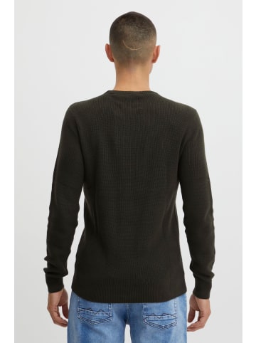 BLEND Rundhals Strickpullover Basic Langarm Sweater in Khaki