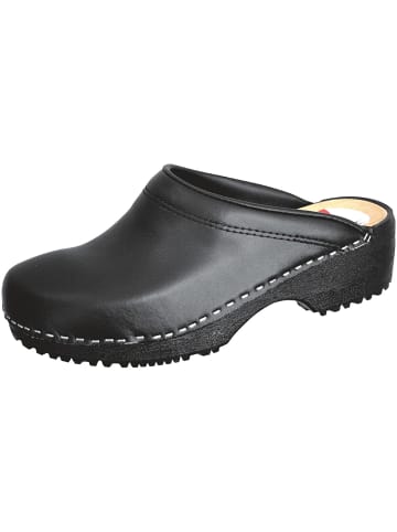 SALIHA Clogs ® offen in schwarz in schwarz