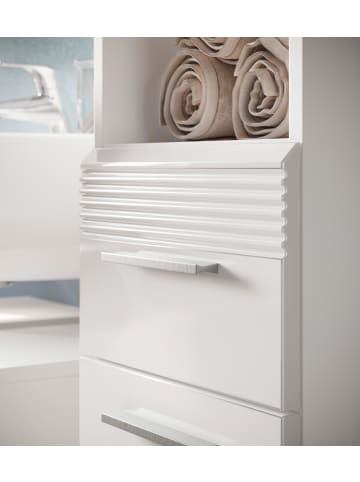 Inn.Furn Hängeschrank, weiß Hochglanz, 30 x 77 cm, Badschrank