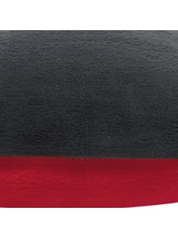 Erwin Müller Baumwollmischung Wohndecke 2er-Pack Matera in dunkelgrau/rot