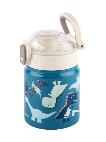 Sigikid Edelstahl-Trinkflasche Kindermotiv Dino, 400ml in blau