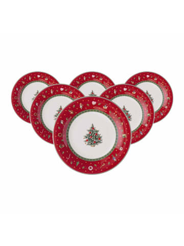 Villeroy & Boch 6er Set Frühstücksteller Toy's Delight in ø 21,5 cm in rot