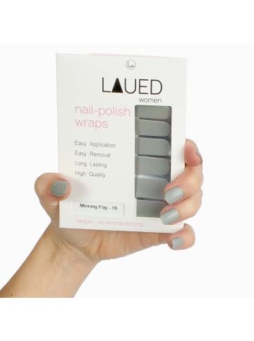 VARGU LAUED vegane Nagelfolien solid statement in Morning Fog