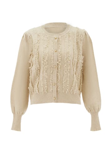 NAEMI Damen Strickjacke in Beige