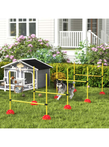 Pawhut Hunde Agility Set Gelb Kunststoff