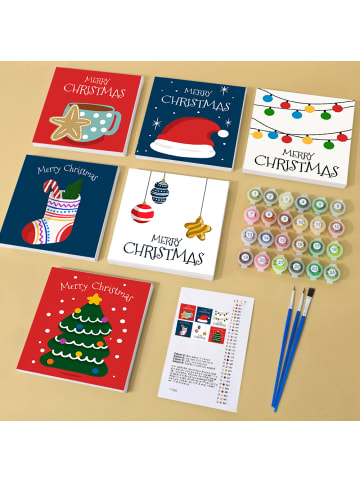 ARTNANAS Mini Malen nach Zahlen 6er Set-"Weihnachtszauber"