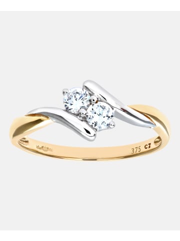 Diamant L'éternel Ring aus 375 Gelbgold mit Zirkonia