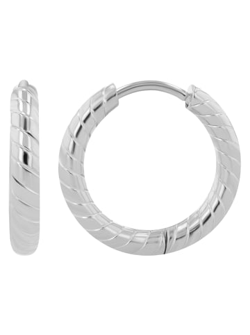 Adeliás Damen Ohrringe – Creole aus Edelstahl in silber