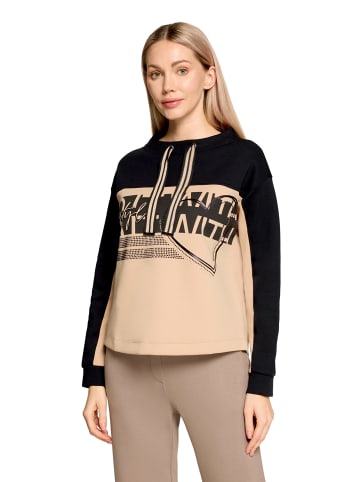 Betty Barclay Sweatshirt mit Stehkragen in Patch Beige/Black