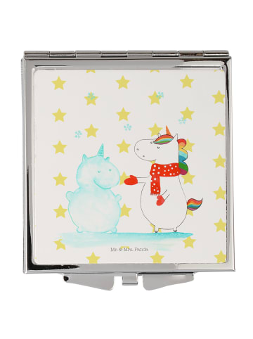 Mr. & Mrs. Panda Schminkspiegel Einhorn Schneemann ohne Spruch in Weiß