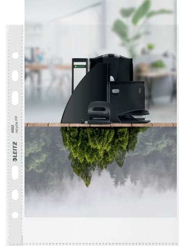 Leitz Prospekthülle Recycle A5 PP genarbt dokumentenecht 25 Stück farblos