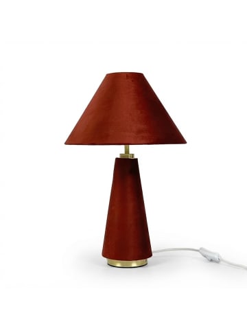 relaxdays Tischlampe in Aprikot/ Gold - (H)47 x Ø 30 cm