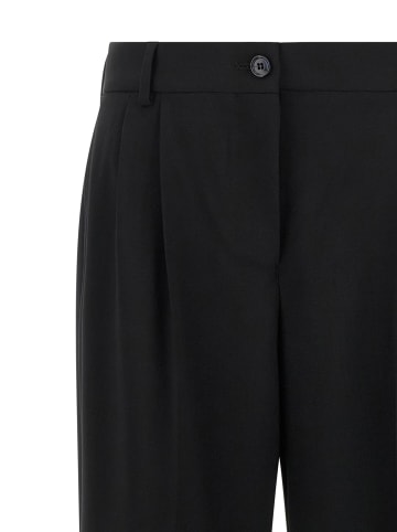 Dolce & Gabbana Schwarz Rein Wolle Casual Hose