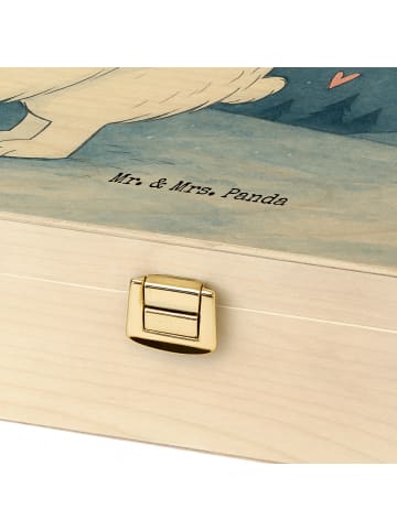 Mr. & Mrs. Panda Teebeutel-Box Eisbär Umarmen Design mit Spruch in Weiß