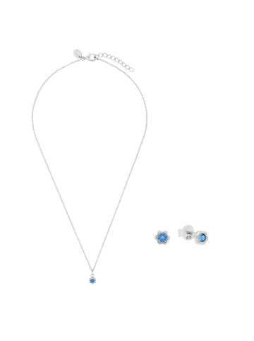 Prinzessin Lillifee Set Silber 925, rhodiniert in Hellblau