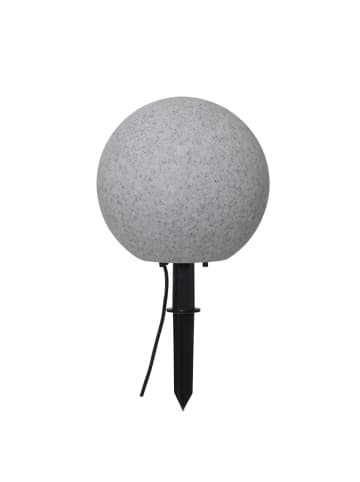 STAR Trading Gartenkugel mit Erdspieß Kugelleuchte für E27 Leuchmittel D: 30cm in grau
