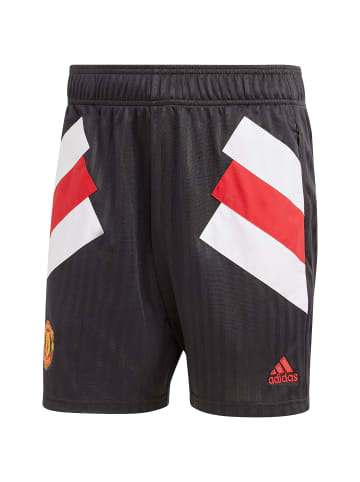 adidas Performance Shorts Manchester United Icon in schwarz / weiß