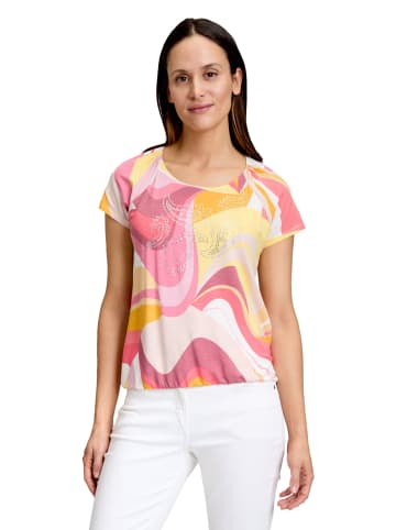 Betty Barclay Printshirt mit Gummizug in Rosé/Yellow