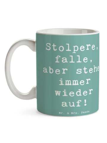 Mr. & Mrs. Panda Coffee Mug Spruch Fehler machen und daraus lern... in Meeresbrise