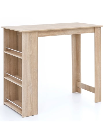 KADIMA DESIGN Bartisch 120x107,5x60 cm Stehtisch Holz Küchenbartisch, in Sonoma