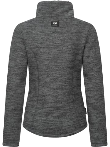 ragwear Strickfleecejacke Saskie Melange in Dark Grey