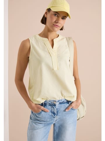 Cecil Seersucker Stripe Top in Light Buttermilk Yellow