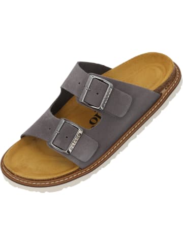 Palado Pantoletten Korfu FR Velours Premium Leather in Grau