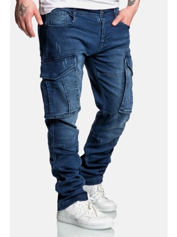 Humy Stretch Denim Jeans Lässige Cargo Hose A&S in Dunkelblau
