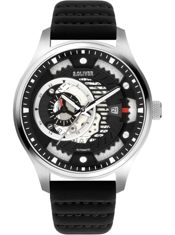 S. Oliver Automatikuhr für Herren in Schwarz