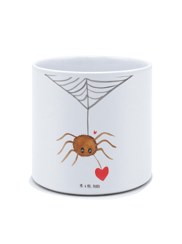 Mr. & Mrs. Panda Blumentopf Groß Spinne Agathe Liebe ohne Spruch in Weiß