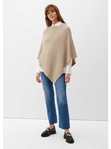 s.Oliver Poncho keine Ärmellänge in Beige