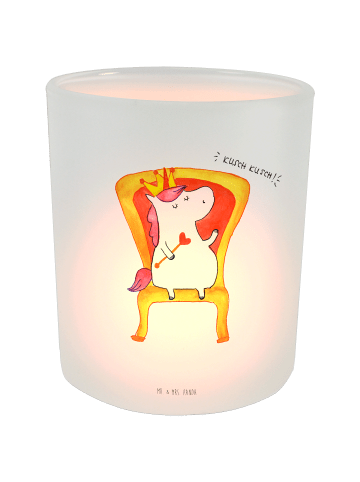 Mr. & Mrs. Panda Deko Windlicht Einhorn Prinzessin ohne Spruch in Transparent