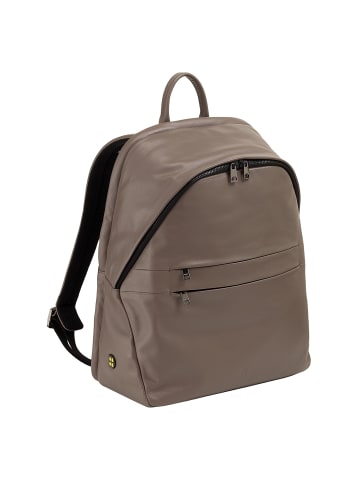 DuDu New York Daypack Leder 41 cm Laptopfach in taupe