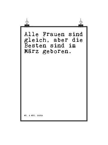 Mr. & Mrs. Panda wanddeko Alle Frauen sind gleich,... mit Spruch in Weiß