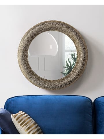 Beliani Wandspiegel CHANNAY in Gold - (W) 80 x (H) 80 x (L) 5 cm