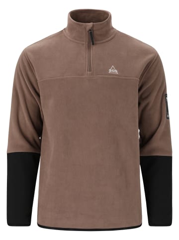 SOS Fleece-Pullover Laax in 1137 Pine Bark