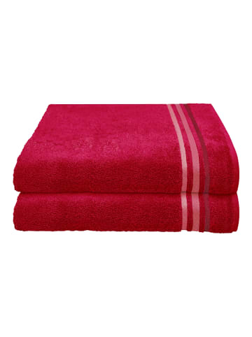 Schiesser Duschtuch Skyline Color im 2er Set in Rot