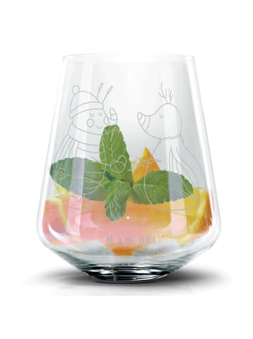 Mr. & Mrs. Panda Blümchentailglas Nachtfalter Schneemann ohne Spruch in Transparent