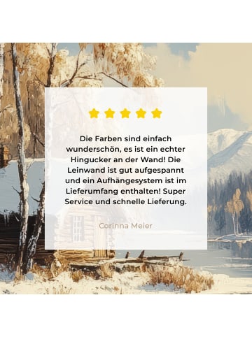 MuchoWow Leinwand bilder Berghütte (BxH)