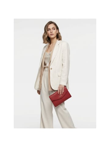 Lazarotti Bologna Leather Clutch Umhängetasche Leder 23 cm in red