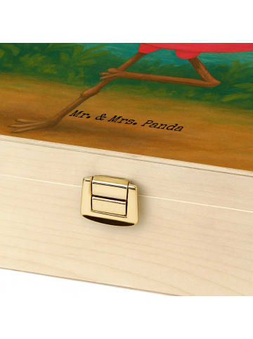 Mr. & Mrs. Panda Teebox Flamingo Yoga Design mit Spruch in Weiß