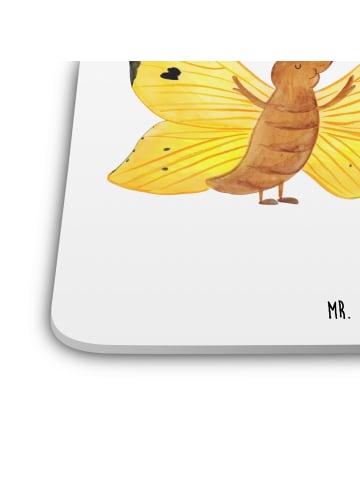 Mr. & Mrs. Panda Tischuntersetzer Raupe Schmetterling ohne Spruch in Weiß