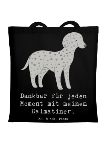Mr. & Mrs. Panda Shopping Tasche Dalmatiner Moment mit Spruch in Schwarz