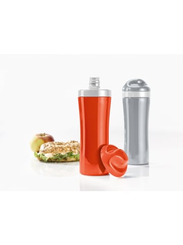 koziol Wasserflasche OASE, 425 ml in Grau, Ø 7,4 x (H) 21,7 cm
