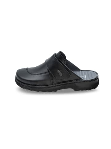 VITAFORM Softnappaleder Clogs in schwarz