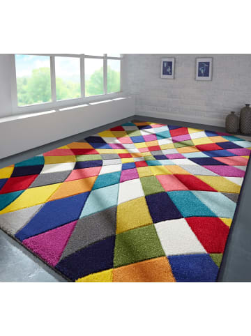 KADIMA DESIGN Mehrfarbiger hochdichter Teppich mit Jute-Rücken