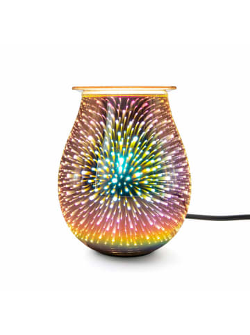 Candle Brothers Duftlampe elektrisch „Jupiter“ in Silber/ Bunt – (B)16 x (H)21 x (T)16 cm