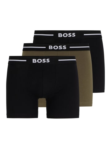 BOSS Boxershort 3er Pack in Schwarz/Khaki