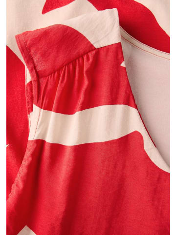 Street One Gemustertes Materialmix Top in Rot